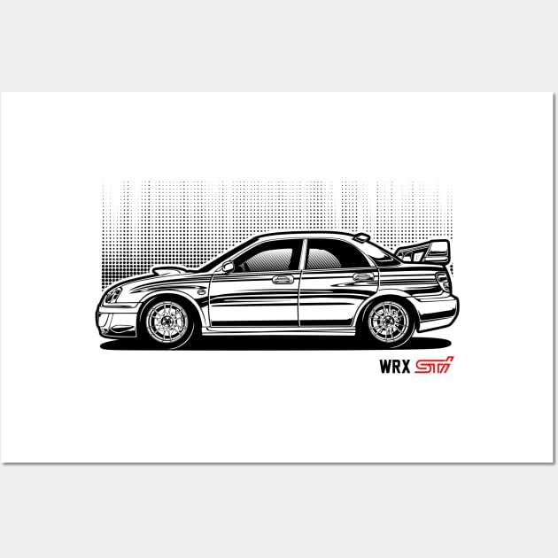 Subaru Impreza WRX STI Wall Art by idrdesign